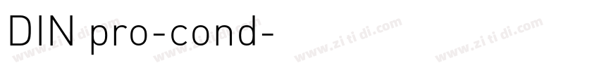 DIN pro-cond字体转换